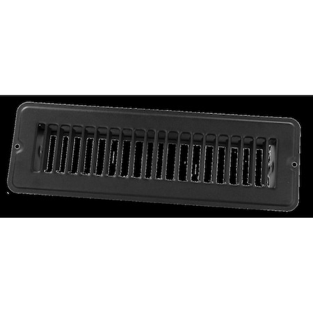 Decor Grates 4 x 8 in. Metal Undampered Floor Register, Black 154.9165